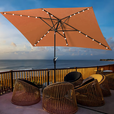 Lighted Sunbrella Patio Umbrellas You'll Love | Wayfair